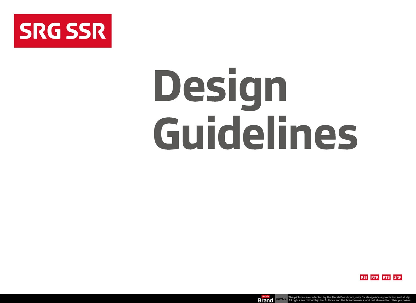 SRG SSR design guidelines